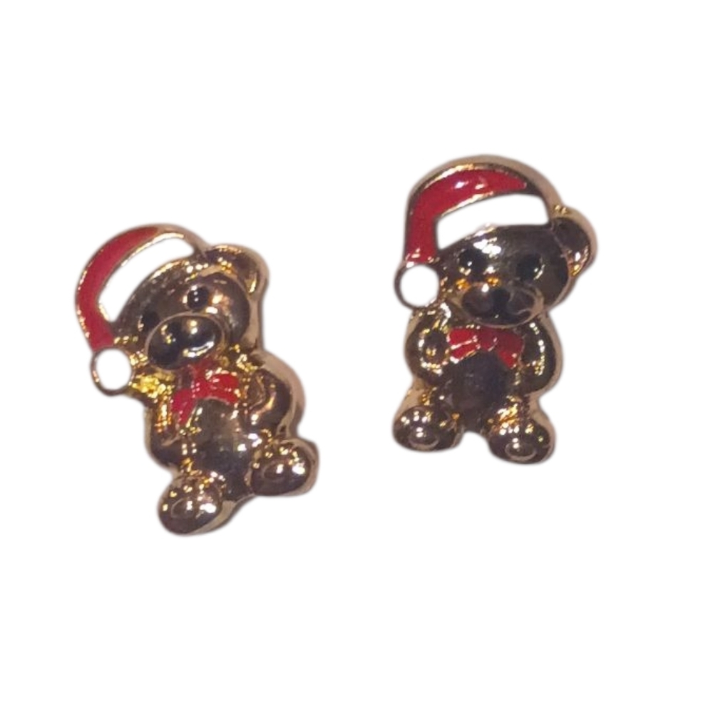 ✨Festive Teddy Bear Stud Earrings